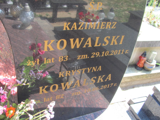 Krystyna Kowalska  Zalesie Górne - Grobonet - Wyszukiwarka osób pochowanych